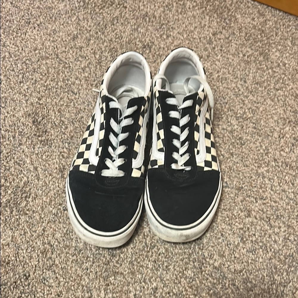 Classic black and white checkered vans